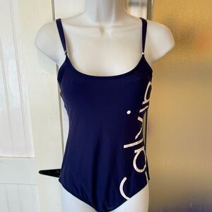 Calvin Klein one piece blue swimsuit size 4